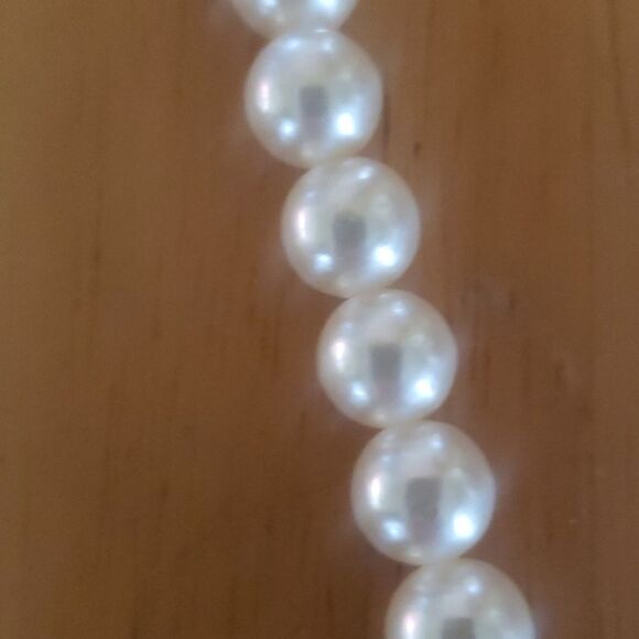 Vintage Japan 15″ Faux Pearl Bead Necklace Japanese‑Made Glass Pearls Elegant - Picture 4 of 4